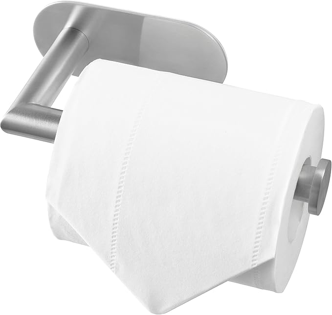 HITSLAM Stainless Steel Toilet Paper Holder, Self Adhesive, Rust Proof, Heavy Duty, for Bathroom