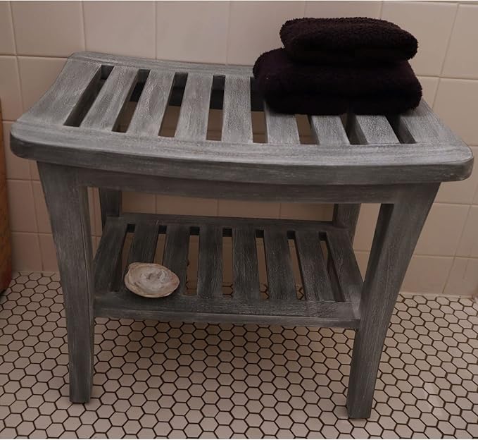 Weathered Genuine Teak Bench