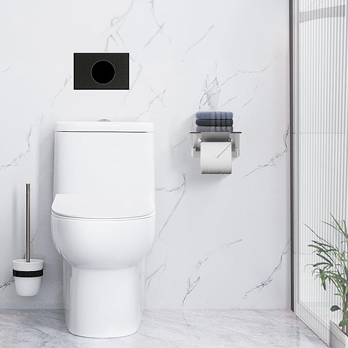 LANC Bathroom Toilet Paper Holder with Shelf, Brushed Nickel Toilet Paper Roll Holder with Wipes Shelf for Bathroom Wall Mount, Stainless Steel Self-Adhesive or Screw TP Holder, A8367BN