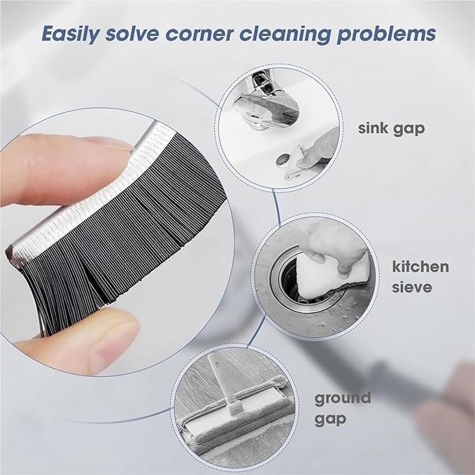 Crevice Cleaning Brush Set - Hard Bristle Small Brushes for Grout, Toilet, and Shower Tile Ideal for Tight Spaces in Bathroom and Kitchen(Serrated Bristle 3 Pack)