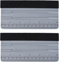 Durable Black Felt Edge Vinyl Squeegee Tool 6-Inch, Car Vinyl Film Wrapping Decal Window Tint Work, Professional Scratch Free Squeegee (Pack of 2)