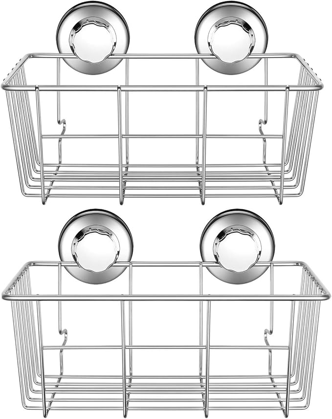 SANNO Suction Cups Replacement for Shower Caddy Sope Dish Double Hooks- Set of 4 Suction Cups