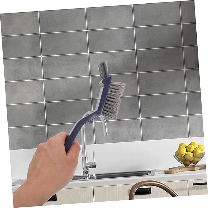 6pcs Floor Cleaning Brush with Ergonomic Handle Hard Bristle Scrubbers for Grout Tile and Crevice Cleaning Lightweight Multi Use Brushes for Bathroom Kitchen and Tight Spaces
