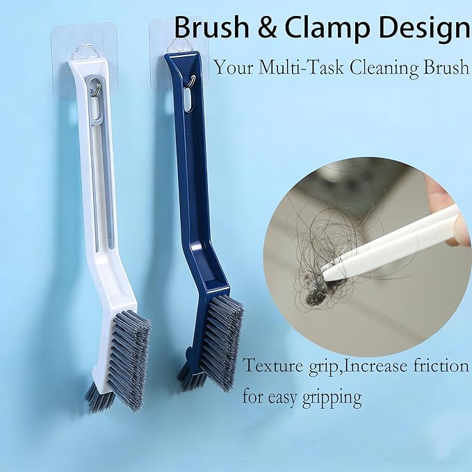 Stiff Bristle Brush,2 Pack Hard Bristle Crevice Cleaning Brush,Cleaning Brush Toilet Rim Corner Crevice and Tile Grout Groove Gap Cleaning Brush for Home, Bathroom, Shower, Small Spaces