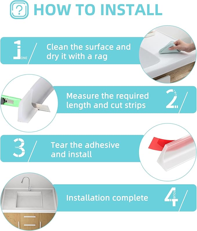 Shower Threshold Water Dam,Walk in Shower Water Guard, Shower Dam Water Barrier Bathroom Sink Splash for Dry And Wet Separation Caulk Seal Strip Edge Trim (39Inch, Transparent)