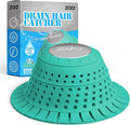 zaa Bathtub Drain Hair Catcher, Silicone Collapsible 1 Pack Drain Protector for Pop-Up and Regular Drains of Shower, Bathtub, Tub, Bathroom, Sink, Mint Green