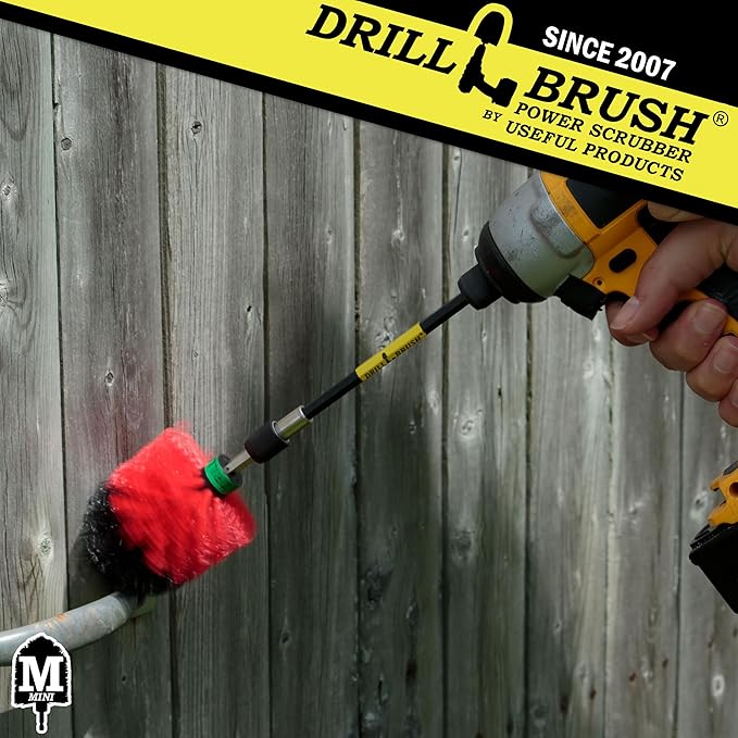 Mini Size Original Drillbrush Garage and Shop Brush with Extension