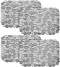 Coopay Kitchen Sink Mat Pebble Protect Mat PVC Eco-friendly Adjustable Stainless steel/ Porcelain Dish Drying Pad Protector for Bottom of Kitchen Sink, 15.8 x 11.8 inches (4 Pack, Gray)