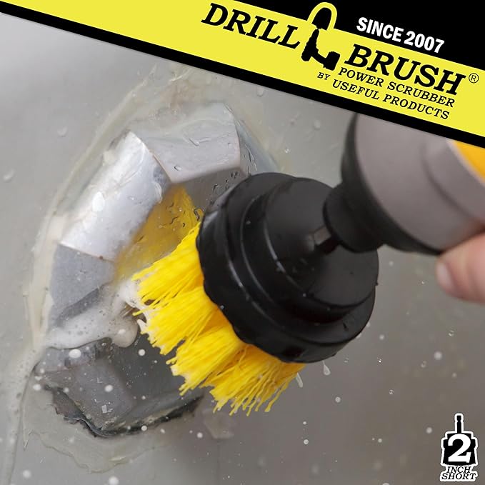 Bathroom Cleaning Brush - Shower Drill Cleaning Brush - Grout and Tile Cleaning Brush - Bathtub Cleaning Brush - Power Cleaning Brush - Shower Scrub Brush - Drill Cleaning Scrubber Brush Kit for Home