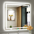 40"x38" LED Bathroom Mirror with Lights, Backlit & Front Lit, Lighted Wall Mirrors for Bathroom Vanity, Touch Screen Dimmable, Anti-Fog, Memory Function, HD Tempered Glass, Shatter-Proof, ETL Listed