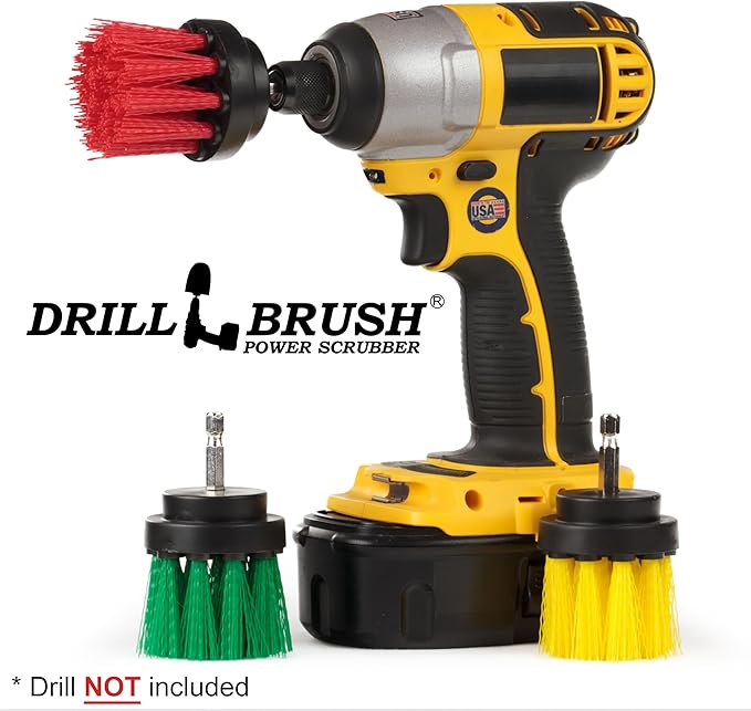 Kitchen Accessories - Drill Brush - Grout Cleaner - 2-inch Diameter Multi-Purpose Spin Brush Kit - Garden Statues - Bird Bath - Granite Cleaner - Bathroom Accessories - Shower Curtain - Baby Bath Tub