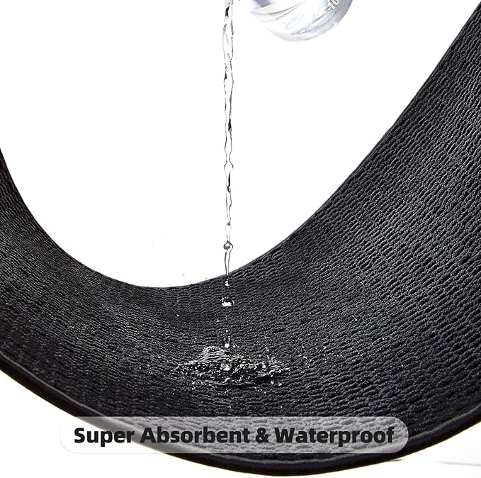 Black Bathroom Runner Rugs, Long Bath Mat Runner Washable Thin Quick Dry Low Pile Bathroom Runner Rugs Non Slip, Black 16''x60''
