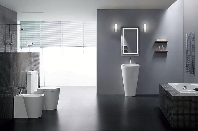Krugg | 20 Inch X 32 Inch LED Bathroom Mirror | Lighted Vanity Mirror Includes Dimmer & Defogger | Wall Mount Vertical or Horizontal Installation