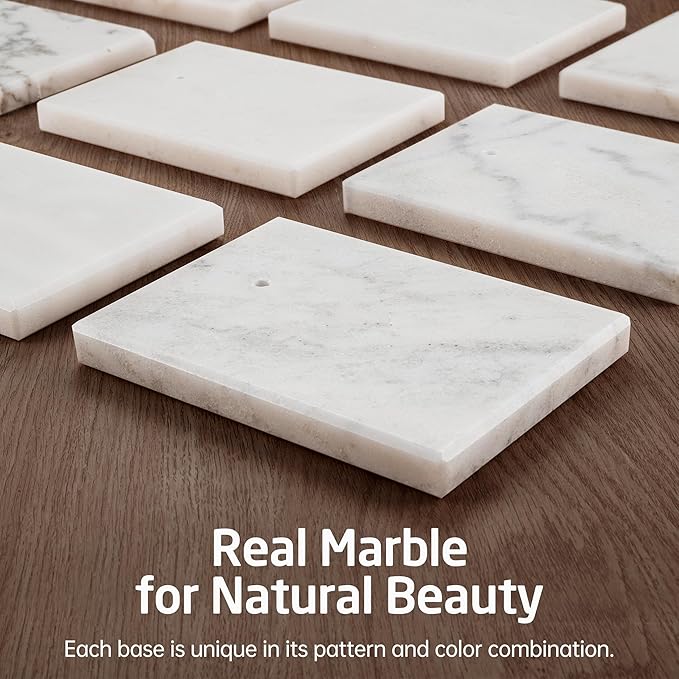 KES Natural Marble Toilet Paper Holder Stand Bathroom Tissue Roll Holder Freestanding SUS304 Stainless Steel Brushed Finish, BPH285S1-2