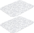 Bligli Pebble Sink Mat for Stainless Steel/Ceramic Sinks, PVC Eco-Friendly Sink Protectors for Bottom of Kitchen Sink, Dishes and Glassware, Fast Draining, 15.7 x 11.8 inch (2 Pack, Bling Clear)
