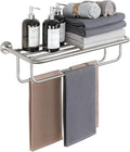 Alise Towel Rack for Bathroom,24 Inch Brushed Towel Holder for Lavatory,Towel Hanger with Double Towel Bars for Bath Wall,Wall Mount SUS304 Stainless Steel Towel Drying Storage Shelf,GYSJ9260-LS