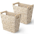 GRANNY SAYS Wicker Waste Baskets, Waterproof Bathroom Trash Can, Waste Basket for Bathroom, Decorative Bedroom Trash Can, 19 Liters/5 Gallons Wastebaskets with Handle, Garbage Can for Office, 2 Pack