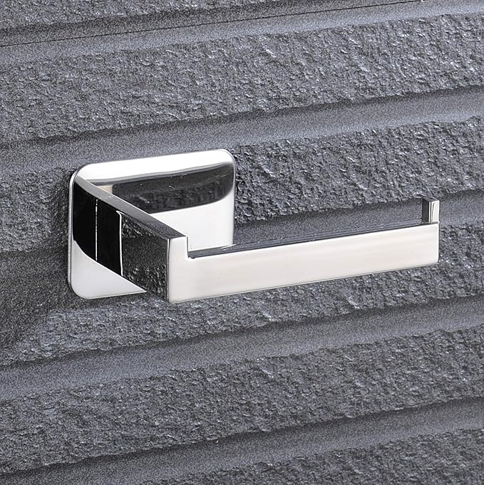 SUS 304 Stainless Steel Toilet Roll Holder Self Adhesive Suction Chrome Finish Toilet Paper Holder Rack Bathroom Accessories Paper Dispenser