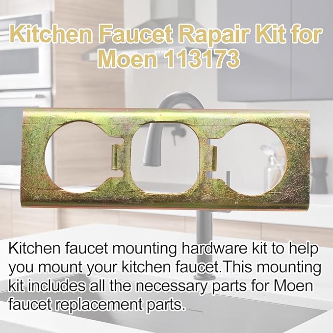 113173 Kitchen Faucet Repair Kit for Moen Mounting Kit for Moen Kitchen Faucet Parts,Faucet Fixing Plate & Faucet Mounting Nut Hardware Kit