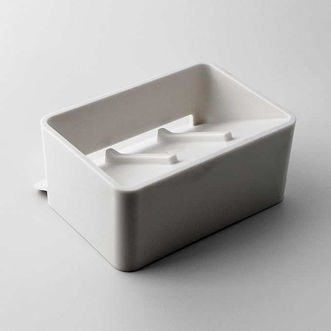 Soap Mate Slanted soap Dish with self-draining & Drying Fast Natural soap Saver for Bathroom, Shower tub & Kitchen Sink Household (Cool White)
