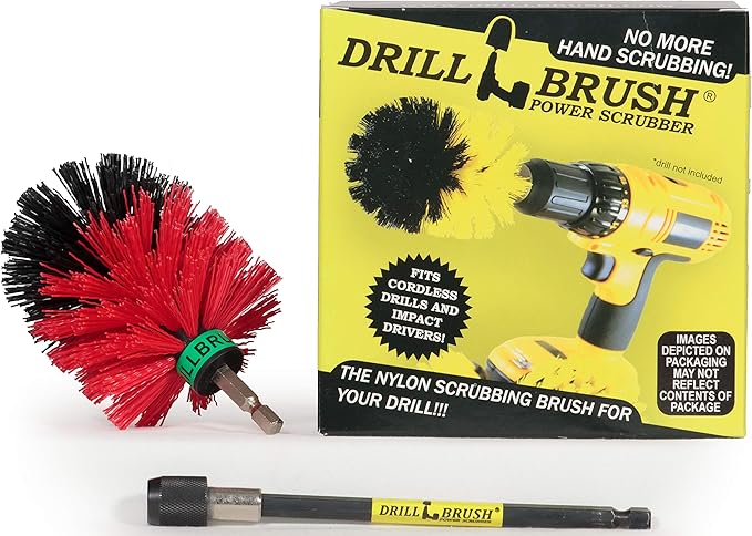 Mini Size Original Drillbrush Garage and Shop Brush with Extension