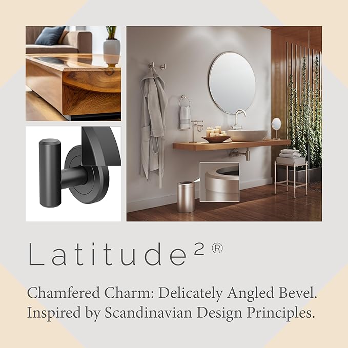 Gatco 4245MX Latitude II, Robe Hook, Matte Black