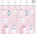 F-color Cruise Essentials 2026 - Mesh Shower Organizer Hanging with 7 Pockets for RV Gym Camping, Quick-Dry Portable Toiletry Bag with Metal Hooks for Bathroom Travel Toiletries