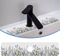 Faucet Mat Splash Guard Botanical Herbs Wild Flower, Soft Diatom Mud Material, Strong Water Absorption, Non-slip,Easy to Clean for Bathroom, Kitchen 23.5"X5.5"