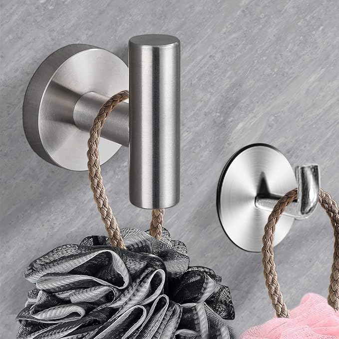 8 Pieces Bathroom Towel Rack Set, Includes 2PCS 23.6 inch Towel bar, 2PCStowel Hook, 2 PCS Towel Ring, 2PCS Toilet Paper Holder-Brushed Nickel Bathroom Accessories Sets