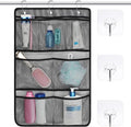 F-color Cruise Essentials 2026 - Mesh Shower Organizer Hanging with 7 Pockets for RV Gym Camping, Quick-Dry Portable Toiletry Bag with Metal Hooks for Bathroom Travel Toiletries