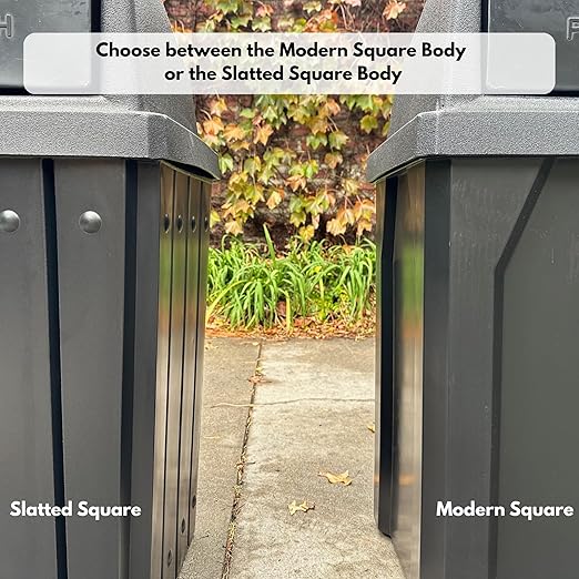 Campus Collection 42 Gallon Circle 100% Recycled Plastic Heavy Duty Outdoor Commercial Trash Can with Push Open Dome Lid and Internal Liner | Great for Schools and Businesses - Yellow