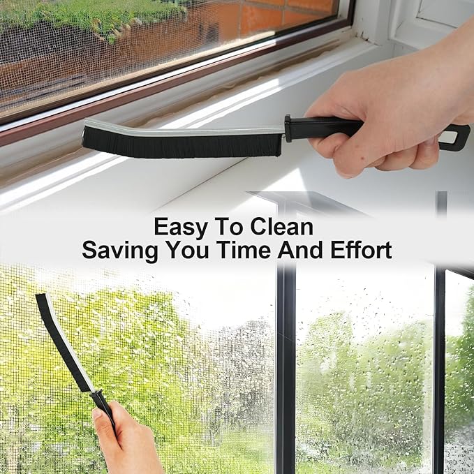 Cleaning Brush 6 PCS Hard Bristle Crevice Cleaning Brush for Kitchen & Bathroom Crevice Cleaning Tool, Bathroom Gap Brush, Cleans Tile Gap/Tight Spaces/Window Tracks