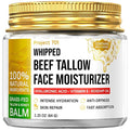 Beef Tallow Face Moisturizer - Grass Fed Tallow & Honey Balm with Liposomal Hyaluronic Acid in Glass Jar - Natural Anti Aging Day & Night Cream for Dry Sensitive Skin - 2.25 oz