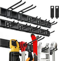 64 Inches Garage Tool Organizer Wall Mount, Tool Storage Rack Wall Mount, Heavy Duty Garden Wall Organizer System for Yard, garage and Shed, Tool Holder for Hanging Rake Snowboard Broom Mop