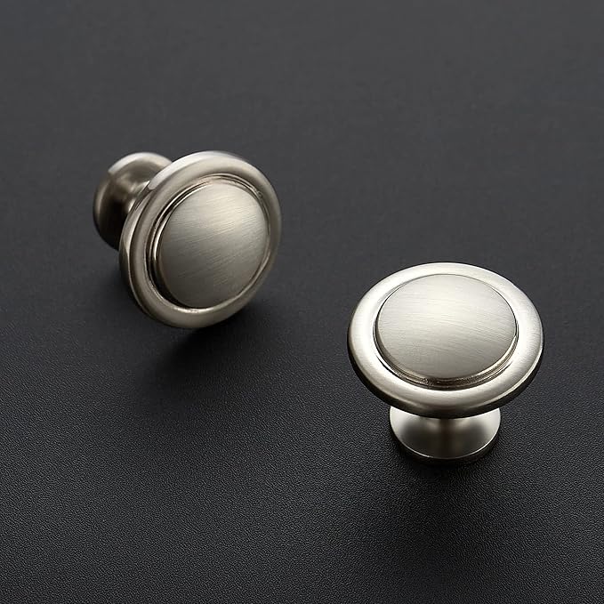 Ravinte 60 Pack 1-1/4 Inch Kitchen Cabinet Knobs Brushed Nickel Zinc Pulls Door Handles for Dresser Drawers