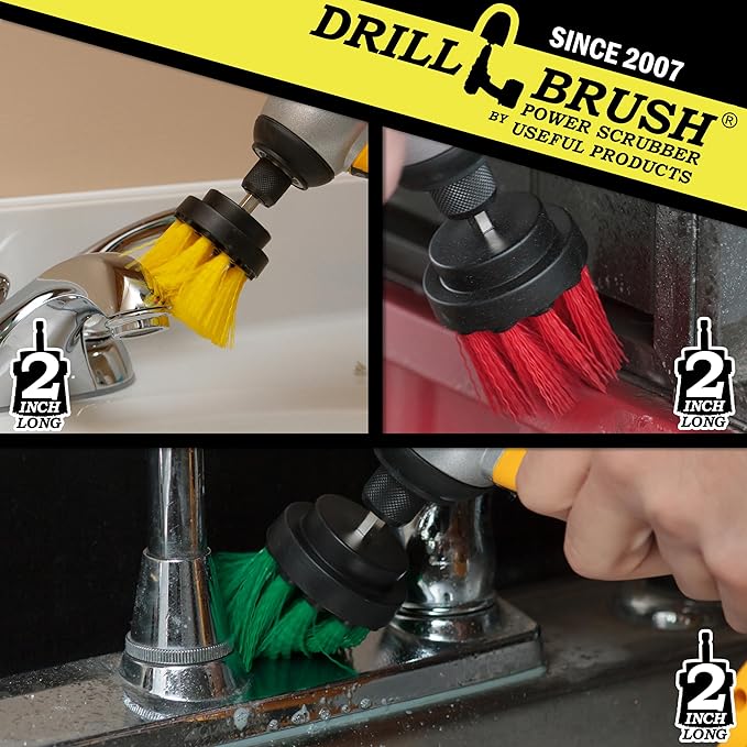 Kitchen Accessories - Drill Brush - Grout Cleaner - 2-inch Diameter Multi-Purpose Spin Brush Kit - Garden Statues - Bird Bath - Granite Cleaner - Bathroom Accessories - Shower Curtain - Baby Bath Tub