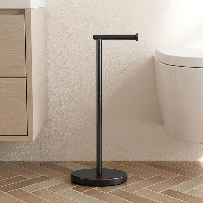 KES Oil Rubbed Bronze Toilet Paper Holder Stand, Freestanding Toilet Roll Holder for Bathroom Floor, Stainless Steel, BPH283S1-ORB