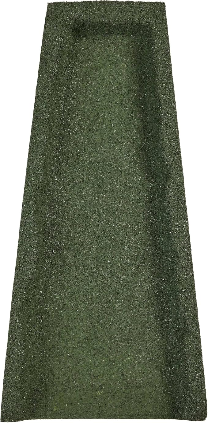Rubberific Premium Rubber Downspout Splash Block, Rain Guard, Stone Textured Drain Extender (Green)