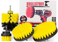 4 Piece Power Scrub Brush Kit for Tile and Grout, Tub, Shower, Sink, Porcelain, Shower Tracks, and Around fixtures
