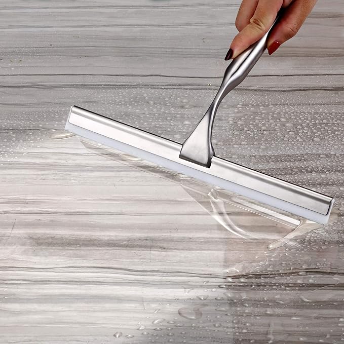 All-Purpose Shower Squeegee for Showers,Bathroom, Window and Car Glass,Heavy Duty Stainless Steel,10',10 Inches