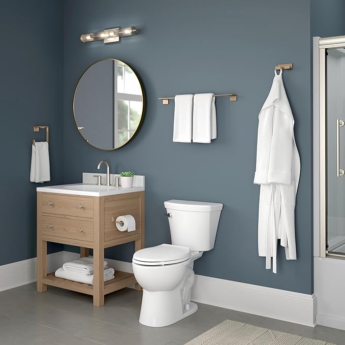 DELTA FAUCET 77736-CZ Vero Wall Mounted Double Towel Hook in Champagne Bronze