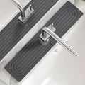 TuBon Diatomite Faucet Mat,Faucet Splash Guard for Bathroom Counter and Kitchen Sink, Fast-Drying, Grey, 23.6" x 4"