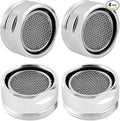 iFealClear 4 Pack Stainless Steel Faucet Aerator, Kitchen Sink Faucet Aerator Adapter with Brass Shell, 15/16 Inch/24 mm Male Thread Water-conserving Filter with Gasket for Bathroom, Chrome