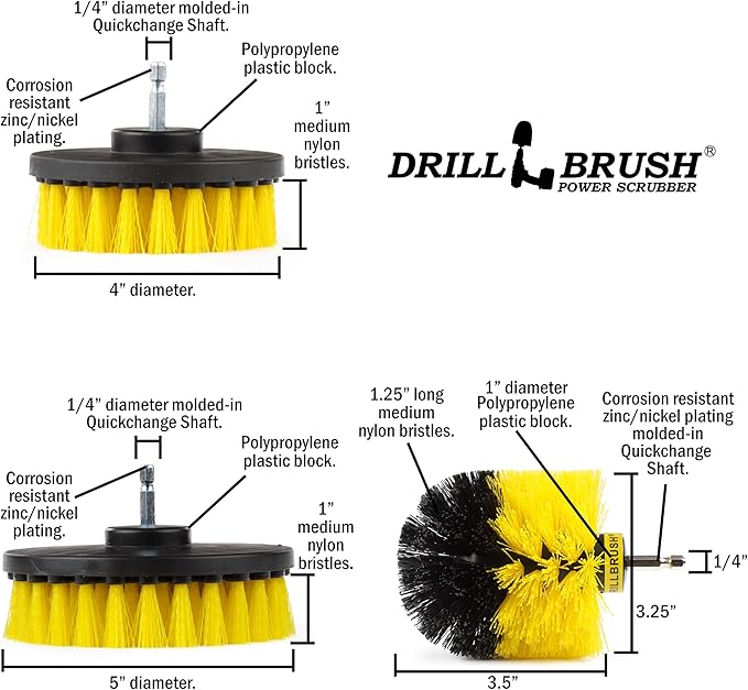 Tile and Grout Drill Brush Cordless Drill Power Scrubber