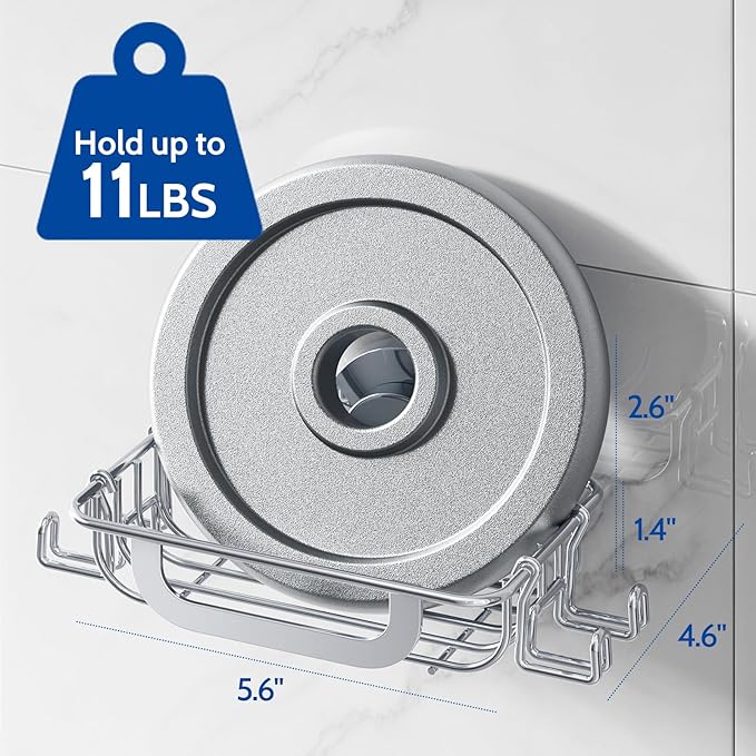 Soap Dish Soap Bar Holder Suction Cup with 4 Hooks, Stainless Steel Soap Saver Tray for Shower Wall, Bathroom, Kitchen, Rustproof No Drilling Bar Soap Holder, Silver