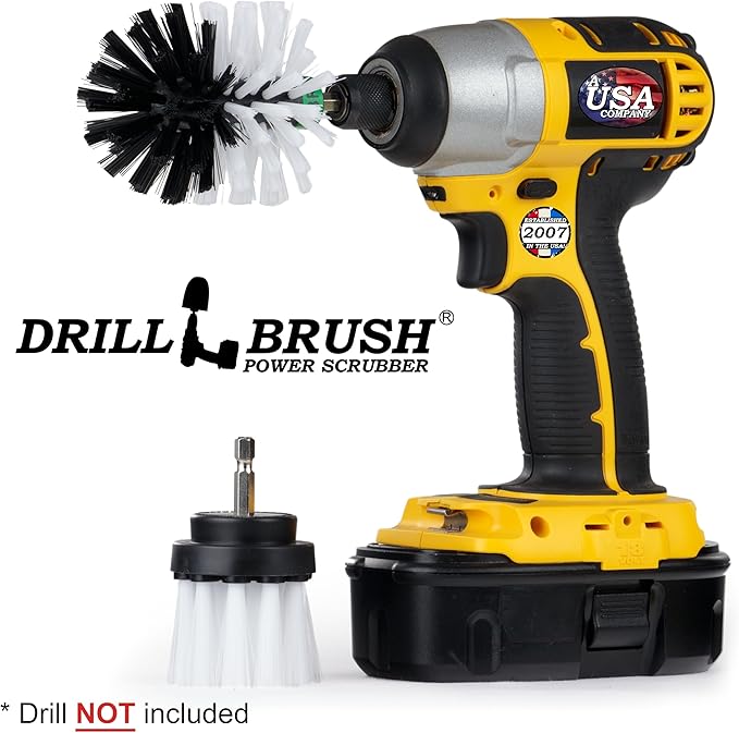 Motorcycle Cleaning Kit - Car Cleaning Supplies - Truck Scrubbing Accessories - Drill Brush Wheel Cleaner - Rim scrubbing Brush - Windshield Glass Cleaner - Dirt Bike Brush - Soft Wheel Cleaner Brush