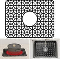 TOOVEM Silicone Sink Protectors for Kitchen, Kitchen Sink Protector Mat, 11.5 x 16.2 Inch Silicone Heat Resistant Non-Slip Sink Mats for Bottom of Kitchen Stainless Steel, Black