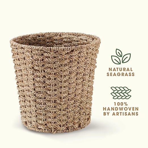 2-Pack Seagrass Waste Baskets
