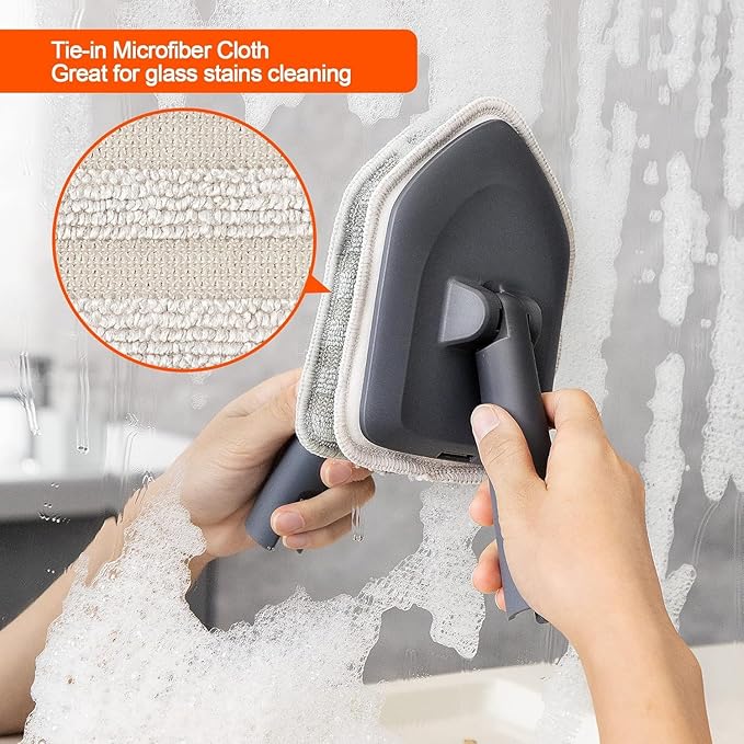 Shower Cleaning Brush with Long Handle, 3 in 1 Tub and Tile Scrubber Brush with 50.5'' Extendable Long Handle Detachable Stiff Bristles Scrub Brush for Cleaning Bathroom Kitchen Toilet Wall,Bathtub
