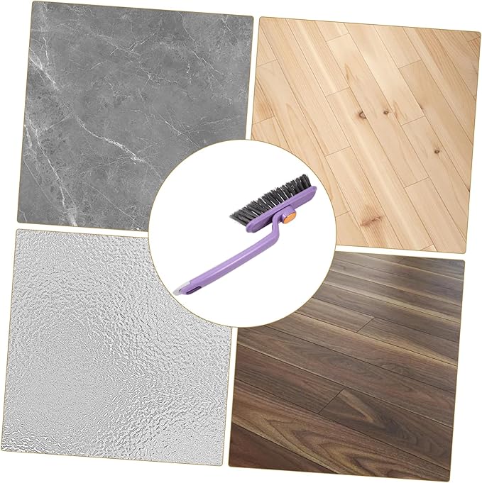 FRCOLOR Ergonomic Handle Rotating Cleaning Brush Deep Gap Scrub Brush for Window Grooves Door Jamb Countertops Sink Stove Bathroom Tile Grout Easy to Use